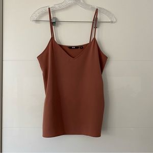 Uniqlo Terracotta V-Neck Tank Top